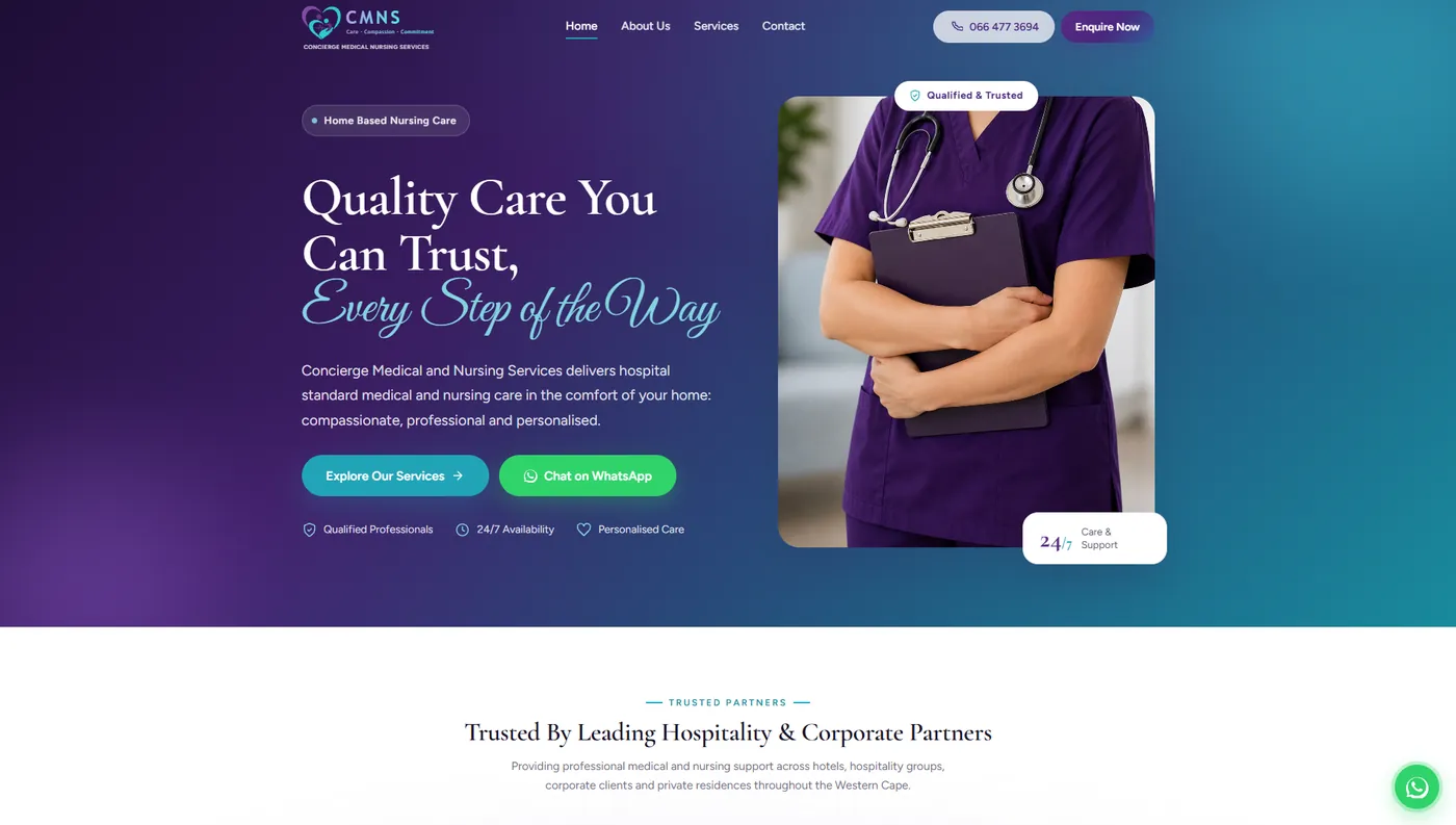Concierge Nursing website